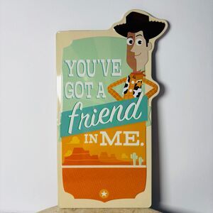 Hallmark Disney Toy Story‎ Woody You've Got A Friend In Me Tin Sign New